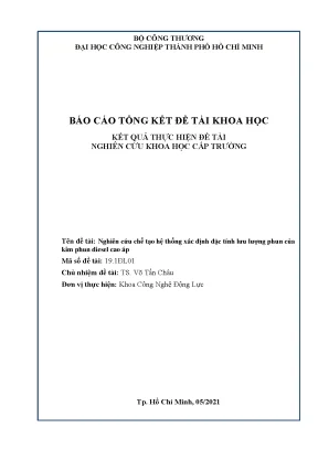 Hệ thống xác định lưu lượng phun kim phun diesel cao áp