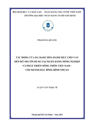 Đa dạng hóa danh mục cho vay và ảnh hưởng đến rủi ro tín