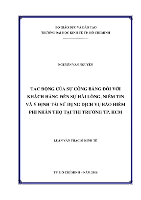 Tác động của sự công bằng đến sự hài lòng và niềm tin