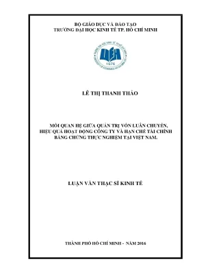Luận văn: Vốn luân chuyển, hiệu quả và hạn chế tài chính