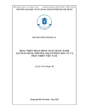 Ngân Hàng Xanh: Phát Triển Bền Vững Tại BIDV