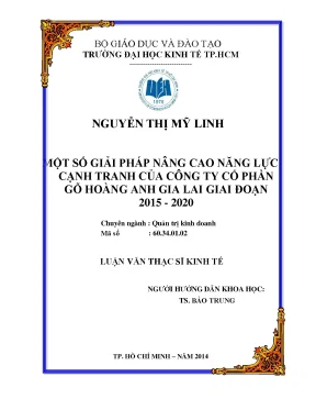 Giải pháp nâng cao năng lực cạnh tranh cho Công ty Cổ