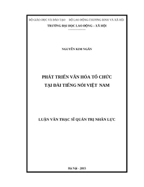 Phát Triển Văn Hóa Tổ Chức Tại Đài Tiếng Nói Việt Nam