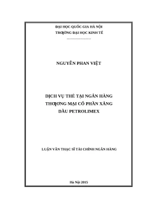 Nghiên cứu dịch vụ thẻ tại ngân hàng Petrolimex