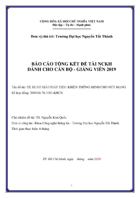 Giải pháp điều khiển thông minh cho nút mạng hiệu quả