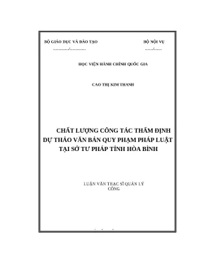 Nâng cao chất lượng thẩm định dự thảo văn bản quy phạm