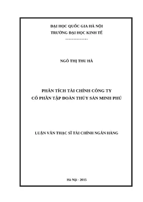 Luận văn: Phân tích tài chính Thủy sản Minh Phú