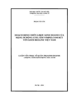 Chiến Lược Kinh Doanh GTEL Sau Khi Vimpelcom Rút Vốn Từ