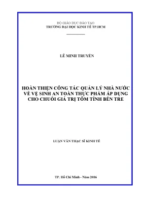 Cải thiện quản lý vệ sinh an toàn thực phẩm trong chuỗi