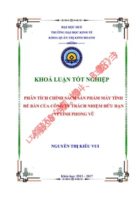 Phân tích chính sách sản phẩm máy tính bàn Phong Vũ