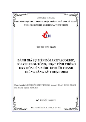 Đánh giá hiệu quả gia nhiệt Ohm đối với axit ascorbic và