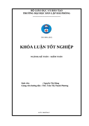 Hoàn thiện kế toán thanh toán tại công ty TNHH Hoàng Khánh