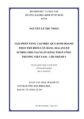 Giải pháp nâng cao hiệu quả kinh doanh tại Vietinbank