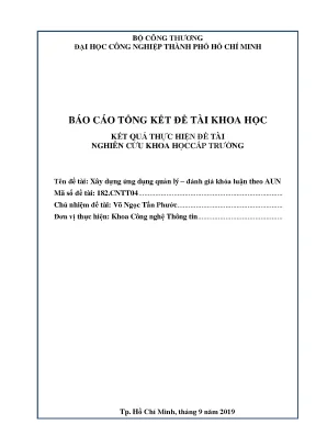 Ứng dụng quản lý & đánh giá khóa luận theo chuẩn AUN