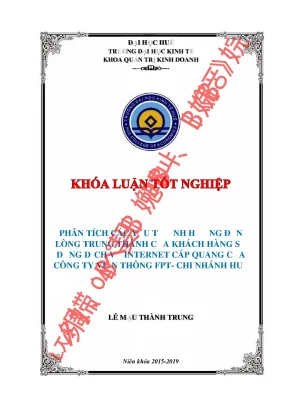 Phân Tích Yếu Tố Ảnh Hưởng Đến Lòng Trung Thành Của