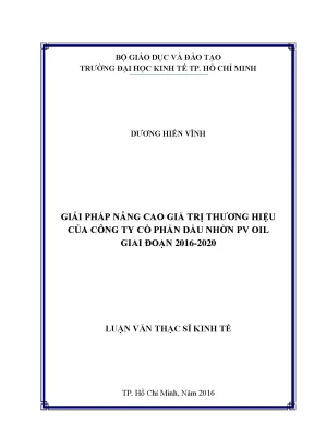 Luận văn thạc sĩ: Nâng cao giá trị thương hiệu PV OIL