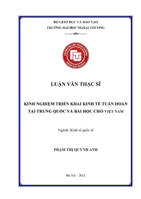 Kinh nghiệm triển khai kinh tế tuần hoàn tại Trung Quốc