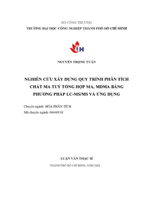 Phân Tích Chất Ma Túy Tổng Hợp MA, MDMA Bằng Phương Pháp