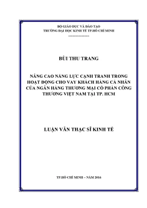 Nâng cao năng lực cạnh tranh cho vay cá nhân tại