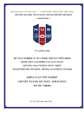 Kế toán huy động tiền gửi tại Ngân hàng Phát Triển TP.HCM