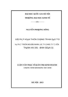Luận văn: Hoàn thiện đào tạo & phát triển nguồn nhân lực