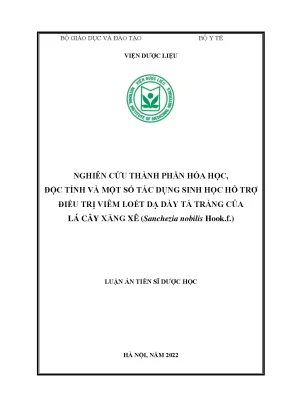Nghiên cứu tác dụng sinh học và độc tính của lá xăng xê 