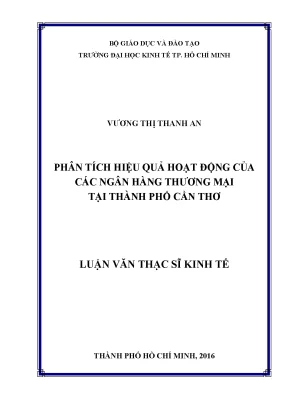 Luận văn thạc sĩ UEH: Hiệu quả ngân hàng TM Cần Thơ