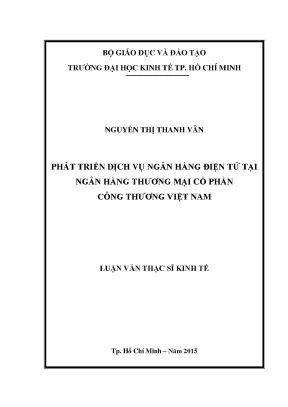 Luận văn: Phát triển NH điện tử tại VietinBank (UEH)