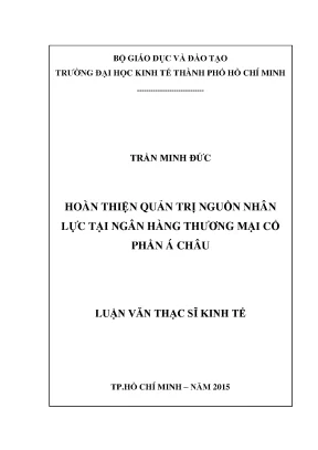Hoàn thiện quản trị nguồn nhân lực tại ngân hàng Á Châu