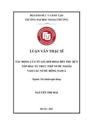 Tác động của tỷ giá hối đoái đến đầu tư trực tiếp nước