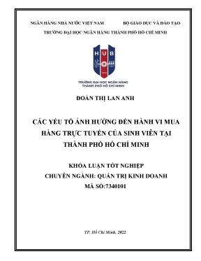 Yếu Tố Ảnh Hưởng Đến Hành Vi Mua Sắm Online Của Sinh