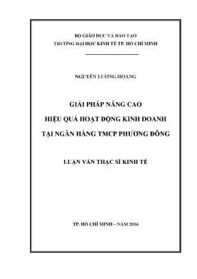 Giải pháp nâng cao hiệu quả kinh doanh tại ngân hàng
