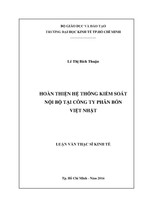 Cải tiến hệ thống kiểm soát nội bộ tại Công ty Phân bón