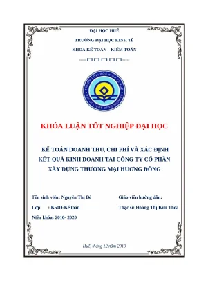 Phân Tích Kế Toán Doanh Thu, Chi Phí và Kết Quả Kinh