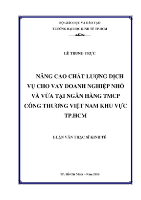 Nâng cao chất lượng dịch vụ cho vay doanh nghiệp nhỏ và
