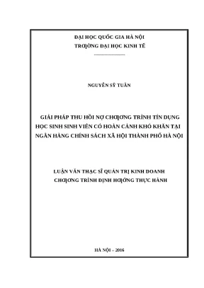 Giải pháp thu hồi nợ chương trình tín dụng học sinh sinh