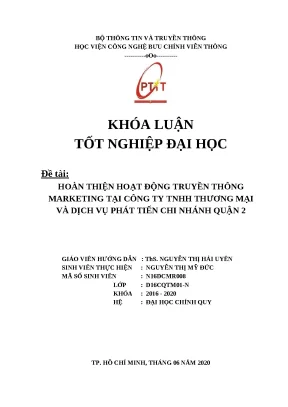 Hoàn thiện hoạt động truyền thông marketing tại công ty