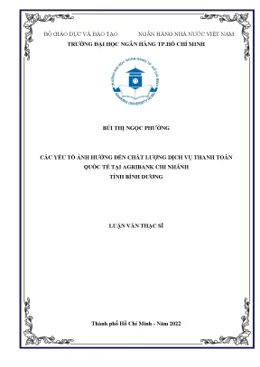 Yếu tố ảnh hưởng đến chất lượng dịch vụ thanh toán quốc
