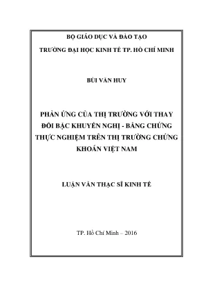 Phản ứng của thị trường chứng khoán Việt Nam với thay