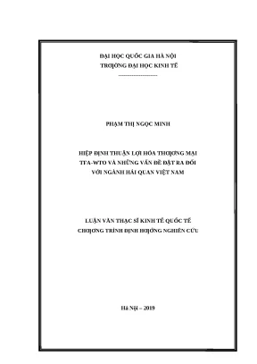 Hiệp định TFA-WTO và Thách Thức Ngành Hải Quan Việt Nam