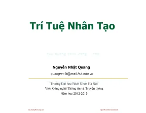 Tài Liệu Môn Trí Tuệ Nhân Tạo - ĐH Bách Khoa Hà Nội