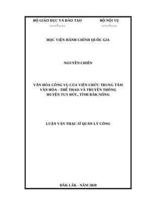 Nâng cao văn hóa công vụ tại Trung tâm Văn hóa - Thể