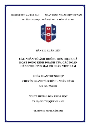 Nhân tố ảnh hưởng đến hiệu quả kinh doanh ngân hàng