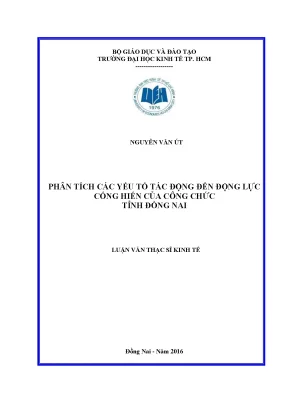 Luận văn thạc sĩ: Động lực cống hiến công chức Đồng Nai