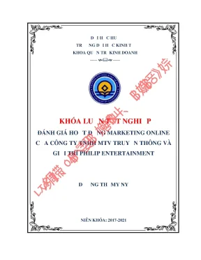 Khóa luận Marketing Online: Case Philip Entertainment
