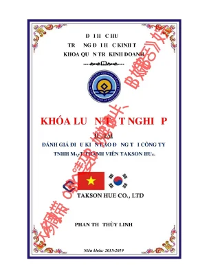 Đánh giá điều kiện lao động tại Công ty Takson Huế