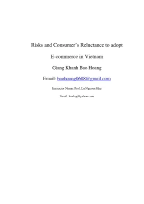 Rủi ro và sự do dự của người tiêu dùng trong việc áp
