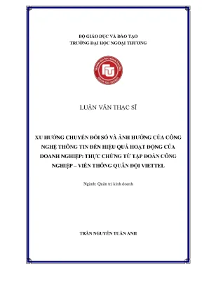 Xu Hướng Chuyển Đổi Số và Ảnh Hưởng của Công Nghệ Thông