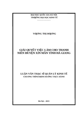 Giải pháp việc làm cho thanh niên huyện Xín Mần, Hà Giang