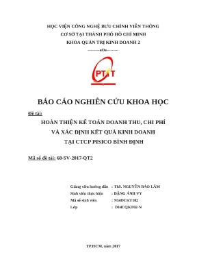 Cải thiện kế toán doanh thu và chi phí tại CTCP Pisico
